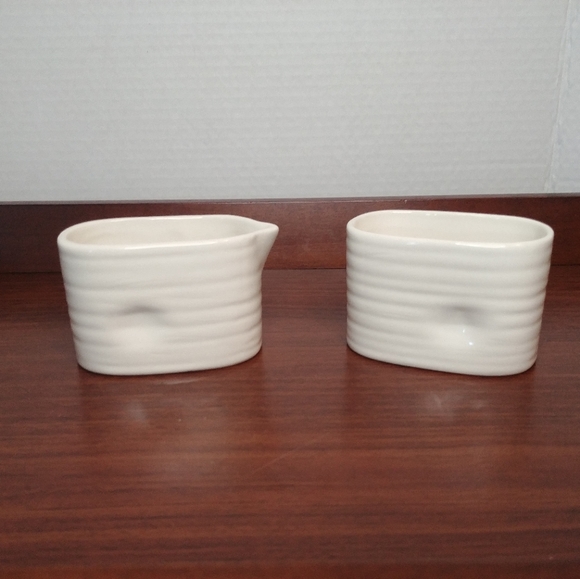 Other - Minimalist Porcelain Creamer & Sugar Bowl